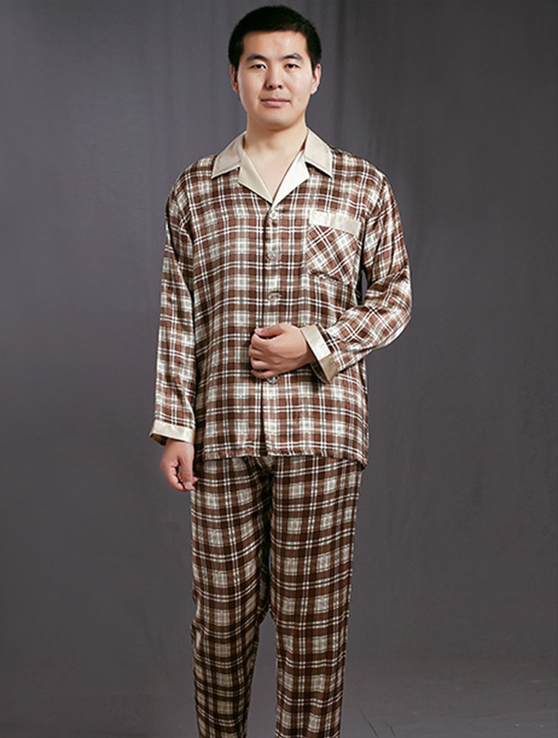 男士真丝睡衣家居服