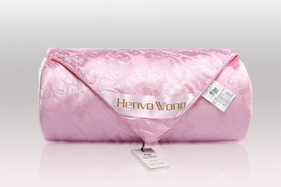 粉色蜘蛛提花柞蚕丝被a